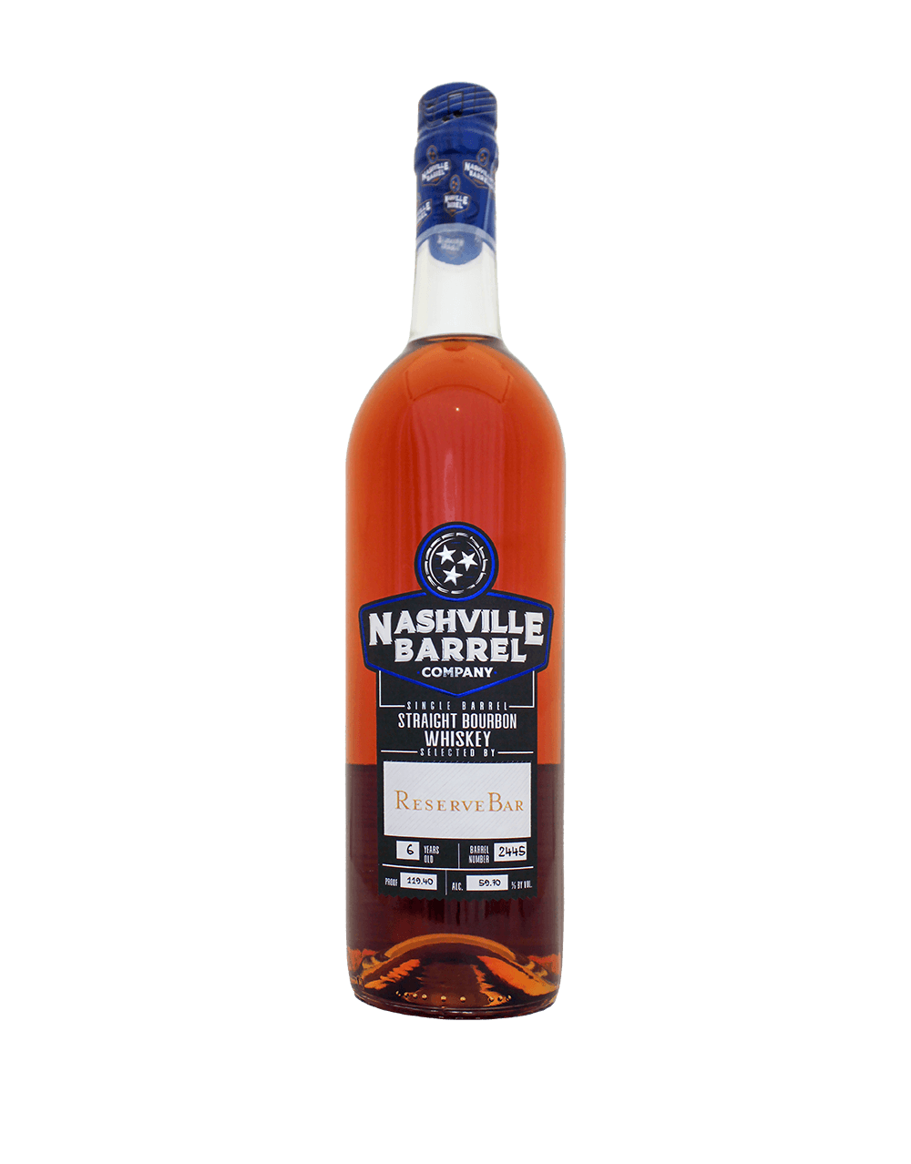 NASHVILLE BARREL COMPANY SINGLE BARREL STRAIGHT BOURBON WHISKEY S2B22