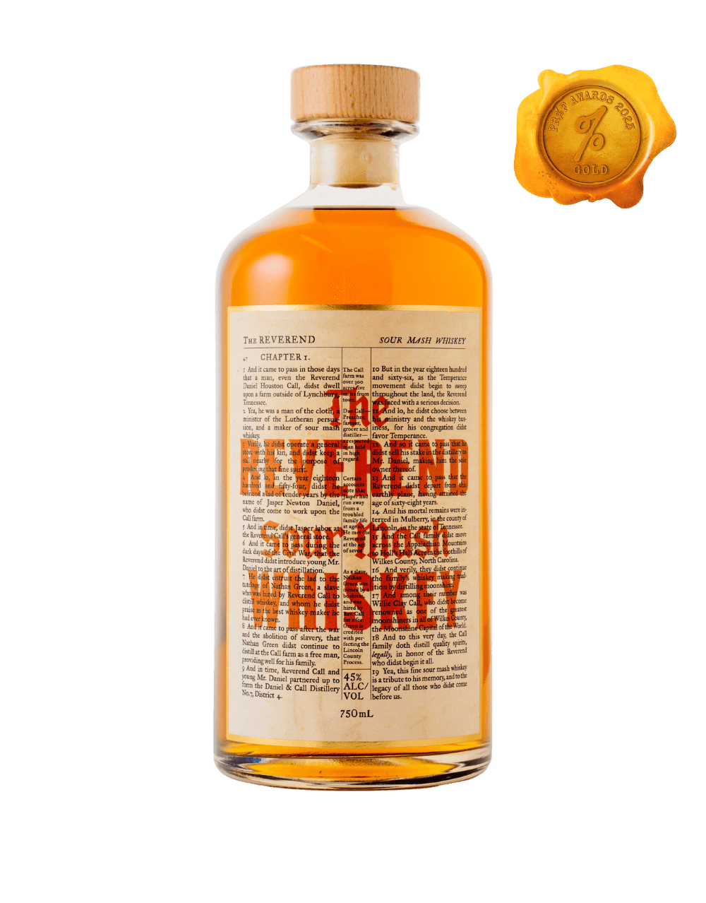 THE REVEREND SOUR MASH WHISKEY