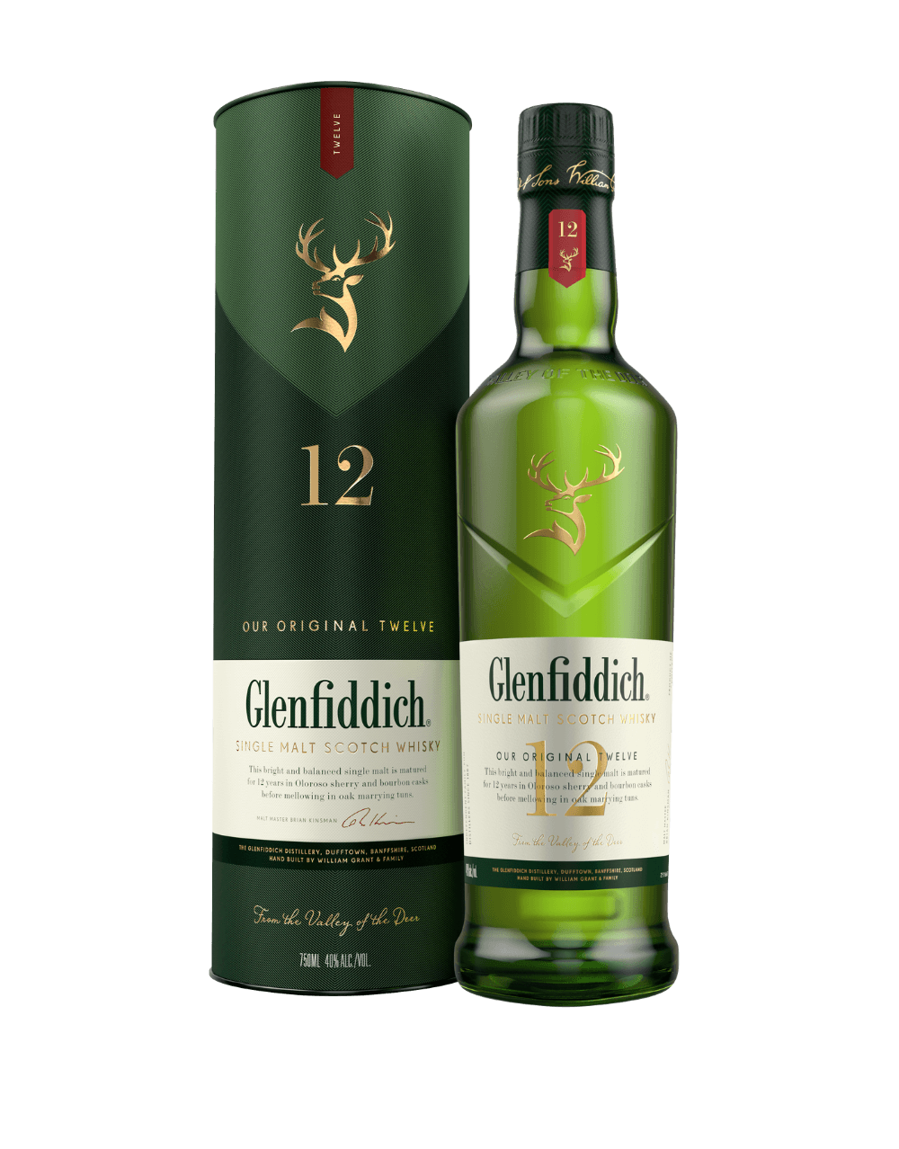 GLENFIDDICH 12 YEAR OLD SINGLE MALT SCOTCH WHISKY