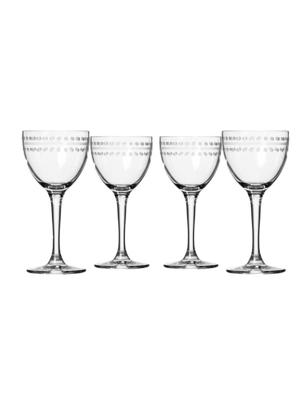 ROLF GLASS MID-CENTURY MODERN NIC AND NORA COCKTAIL GLASS (SET OF 4)