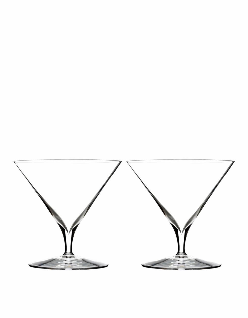 WATERFORD ELEGANCE MARTINI GLASS PAIR