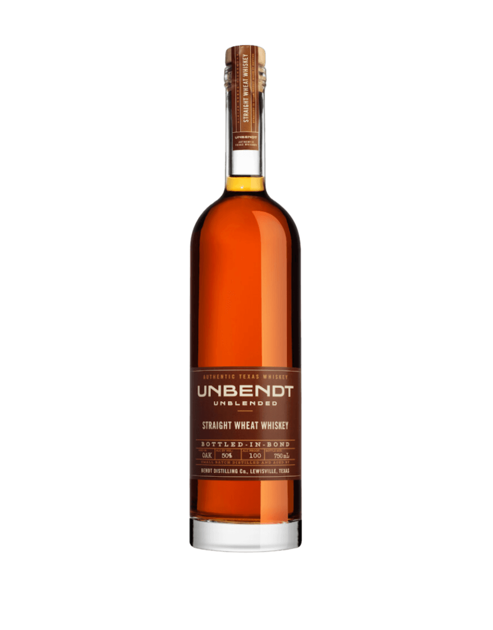 UNBENDT BOTTLED IN BOND TEXAS STRAIGHT WHEAT WHISKEY