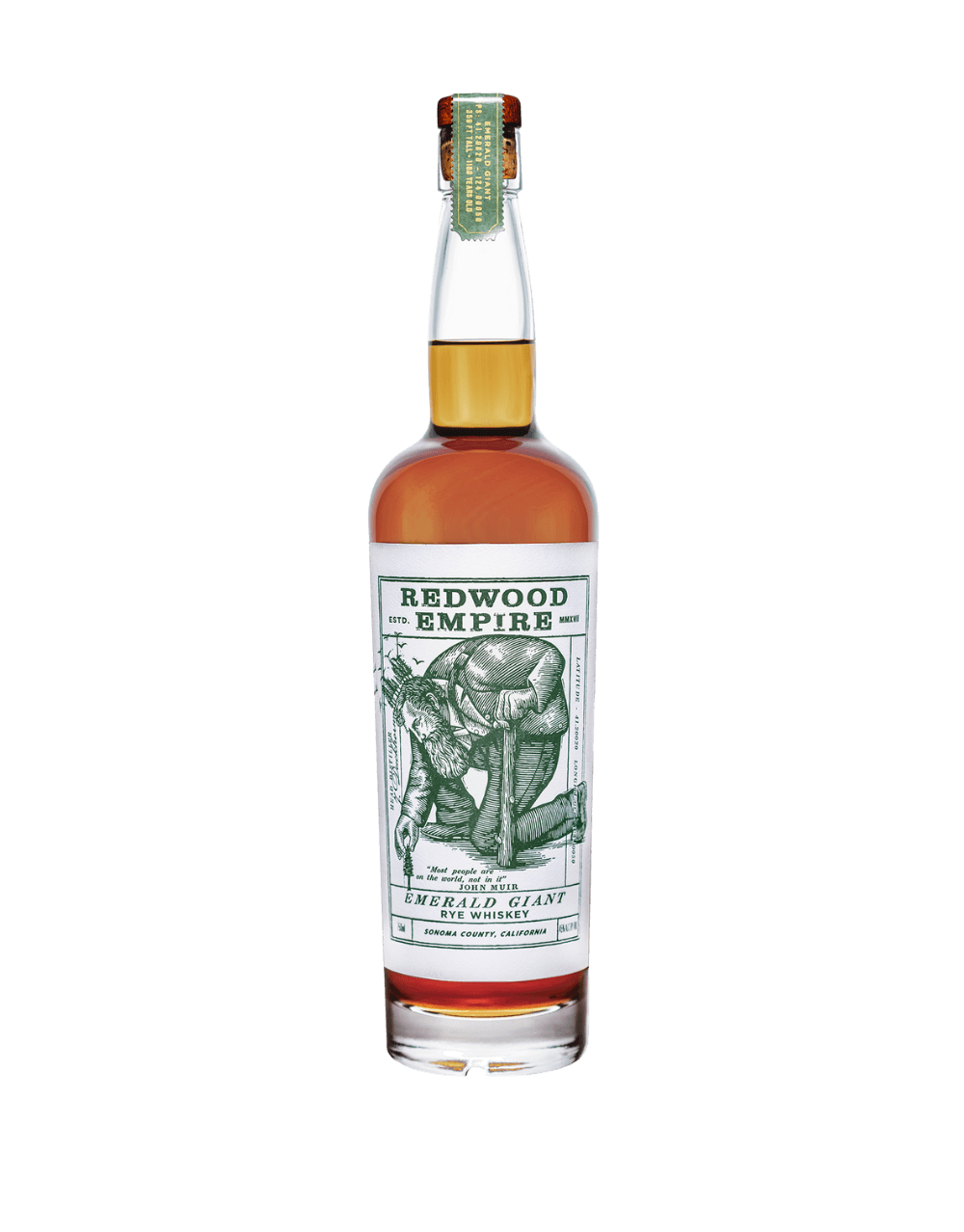 REDWOOD EMPIRE EMERALD GIANT RYE WHISKEY