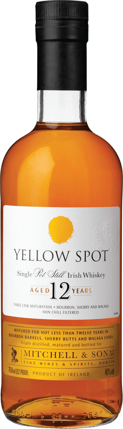 YELLOW SPOT SINGLE POT STILL 12 YEAR OLD IRISH WHISKEY