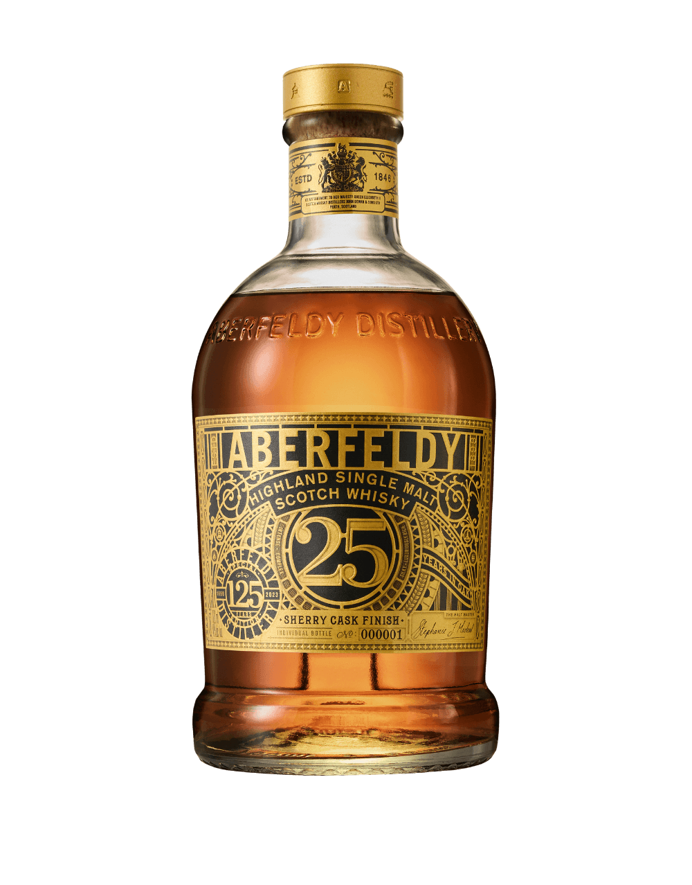 ABERFELDY 25 YEAR OLD SINGLE MALT SCOTCH WHISKY 125TH ANNIVERSARY LIMITED EDITION, SHERRY CASK FINISH