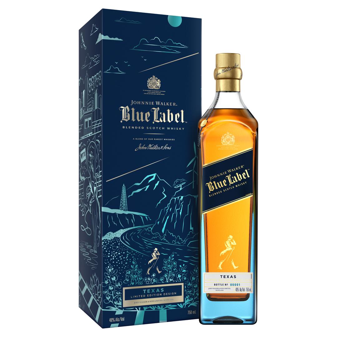 JOHNNIE WALKER BLUE LABEL BLENDED SCOTCH WHISKY, TEXAS EDITION