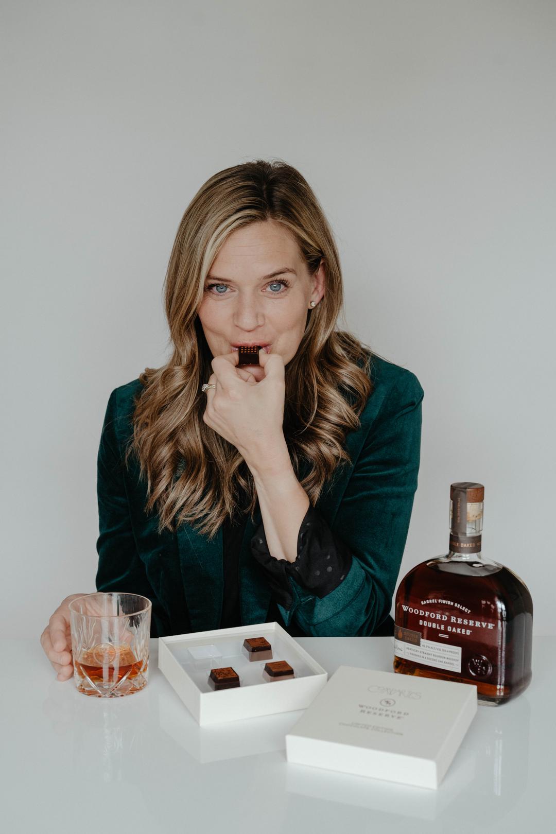 WOODFORD RESERVE DOUBLE OAKED BOURBON AND COMPARTÉS LIMITED EDITION CHOCOLATE COLLECTION BUNDLE