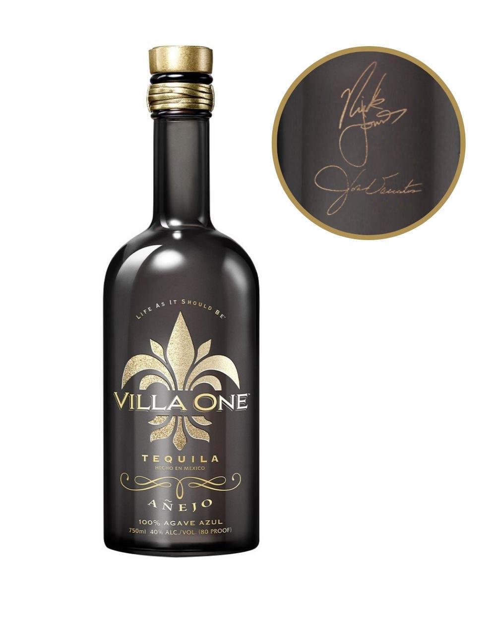 VILLA ONE AÑEJO TEQUILA WITH ENGRAVED SIGNATURES