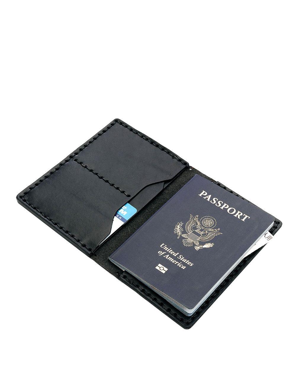 BILLYKIRK NO. 153 PASSPORT WALLET (BLACK)