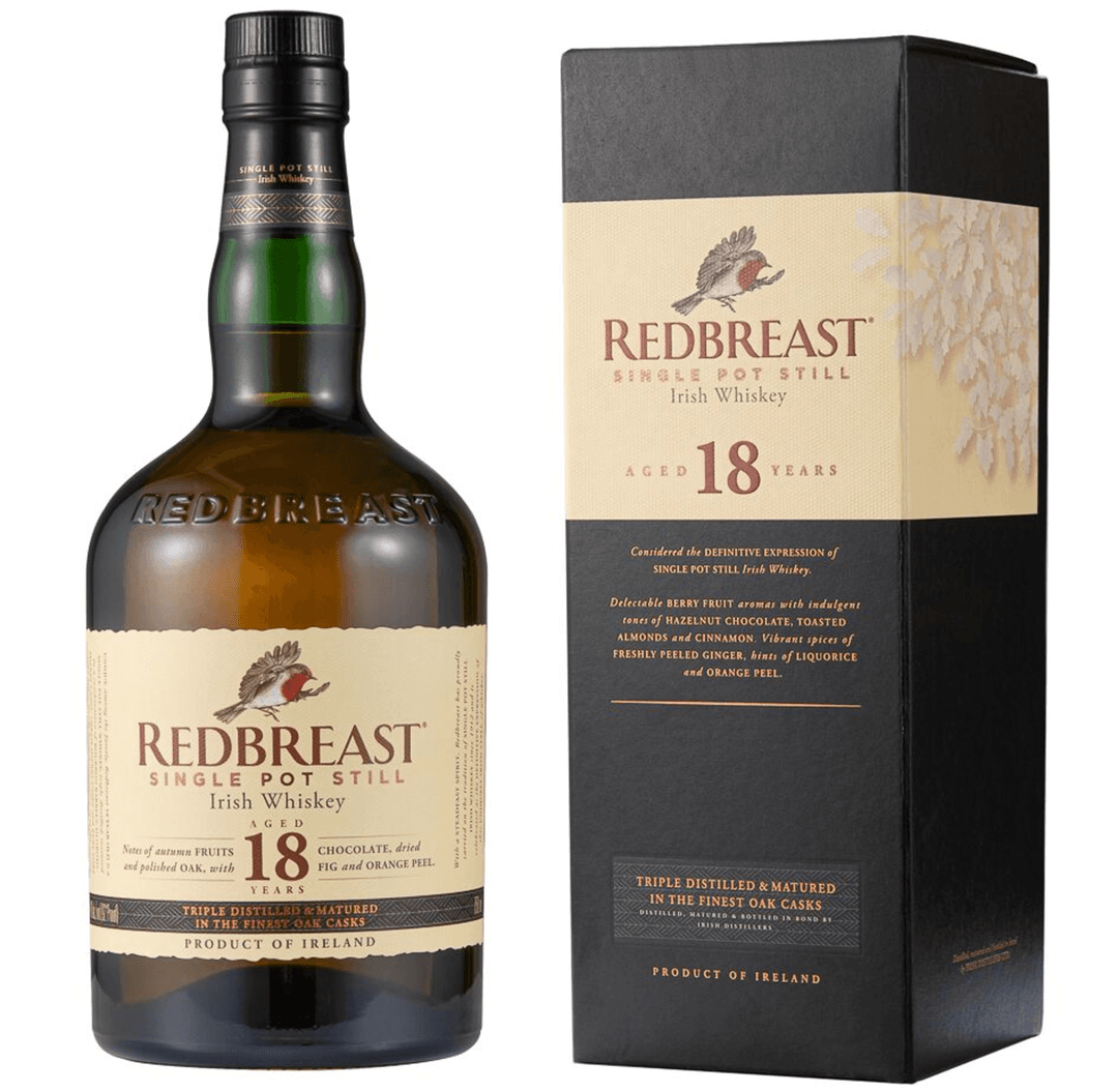 REDBREAST 18 YEAR OLD SINGLE POT STILL IRISH WHISKEY