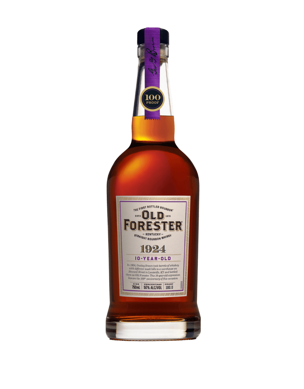 OLD FORESTER 1924 10-YEAR-OLD KENTUCKY STRAIGHT BOURBON WHISKY