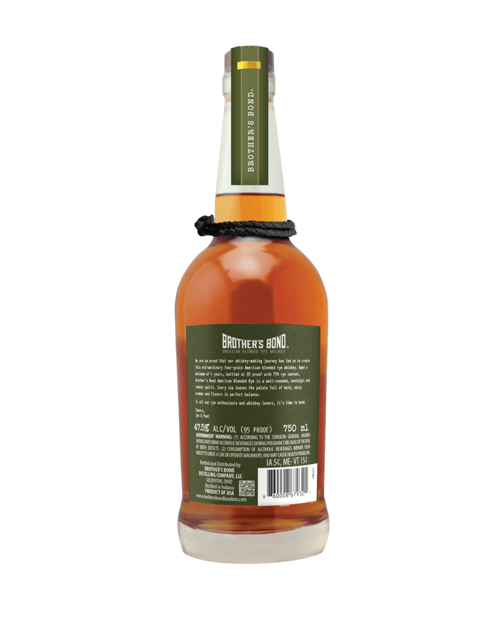 BROTHER'S BOND AMERICAN BLENDED RYE WHISKEY