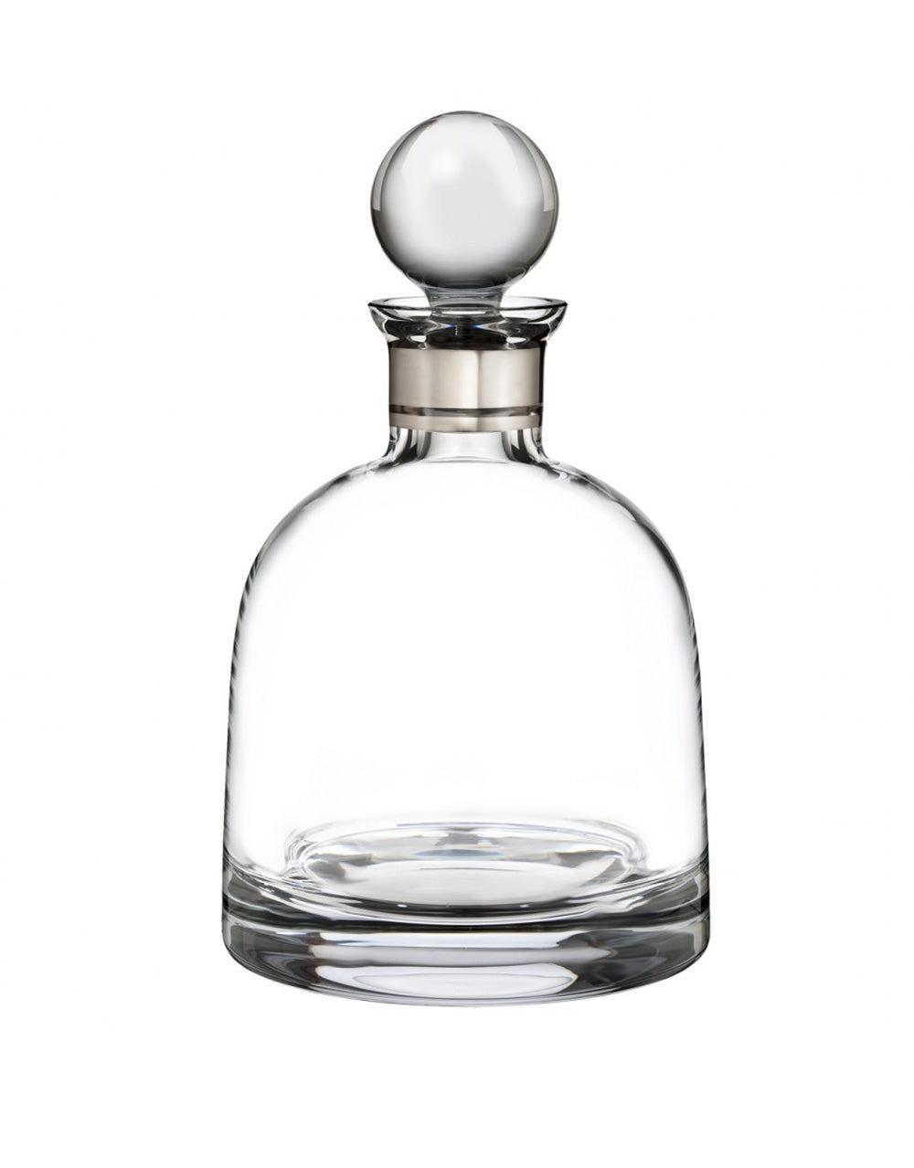 WATERFORD ELEGANCE SHORT DECANTER WITH ROUND STOPPER