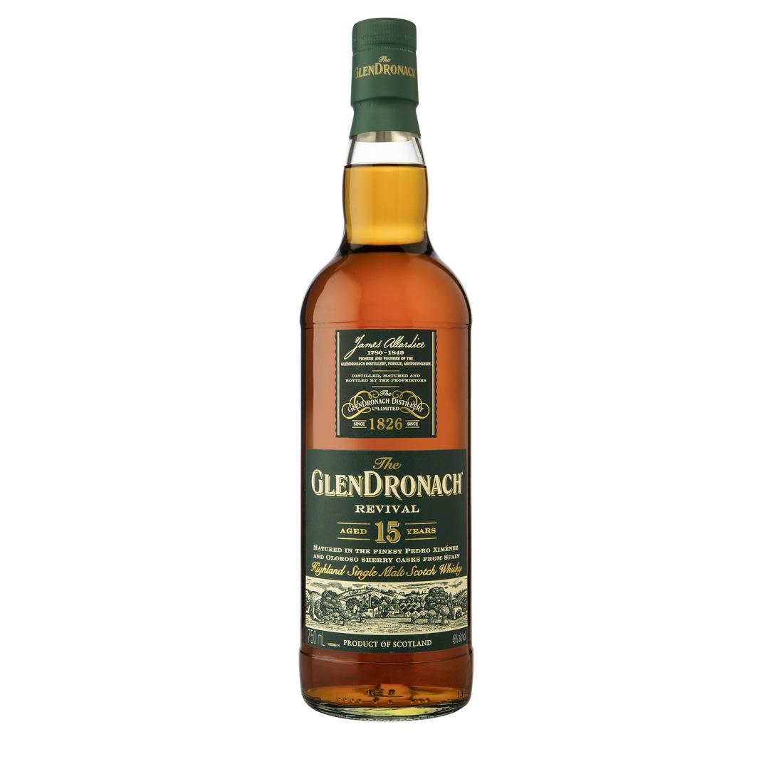 THE GLENDRONACH SINGLE MALT SCOTCH WHISKY REVIVAL AGED 15 YEARS