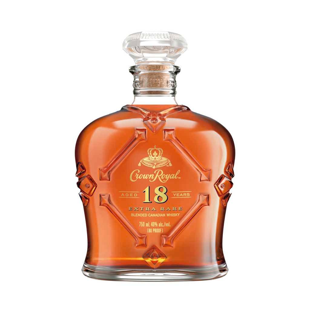 CROWN ROYAL AGED 18 YEARS EXTRA RARE BLENDED CANADIAN WHISKY