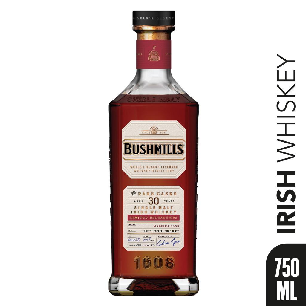 BUSHMILLS RARE CASKS 30 YEAR OLD MADEIRA CASKS NO. 03