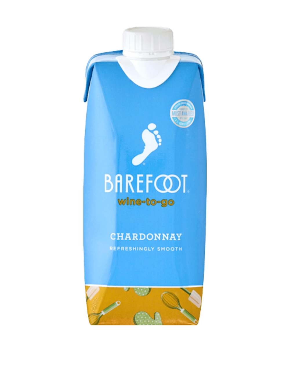 BAREFOOT-TO-GO CHARDONNAY WHITE WINE TETRA