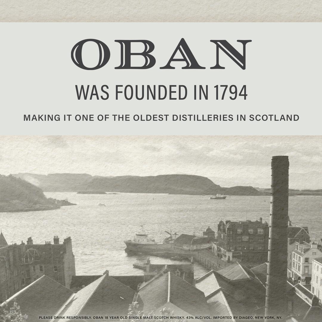 OBAN 18 YEARS OLD SINGLE MALT WHISKY