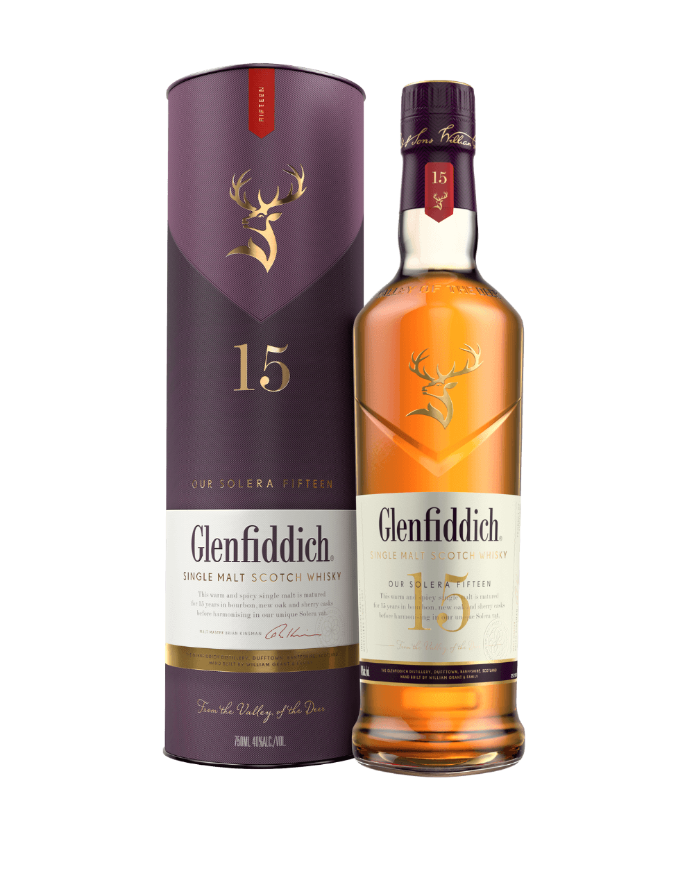 GLENFIDDICH 15 YEAR OLD SOLERA RESERVE SINGLE MALT SCOTCH WHISKY