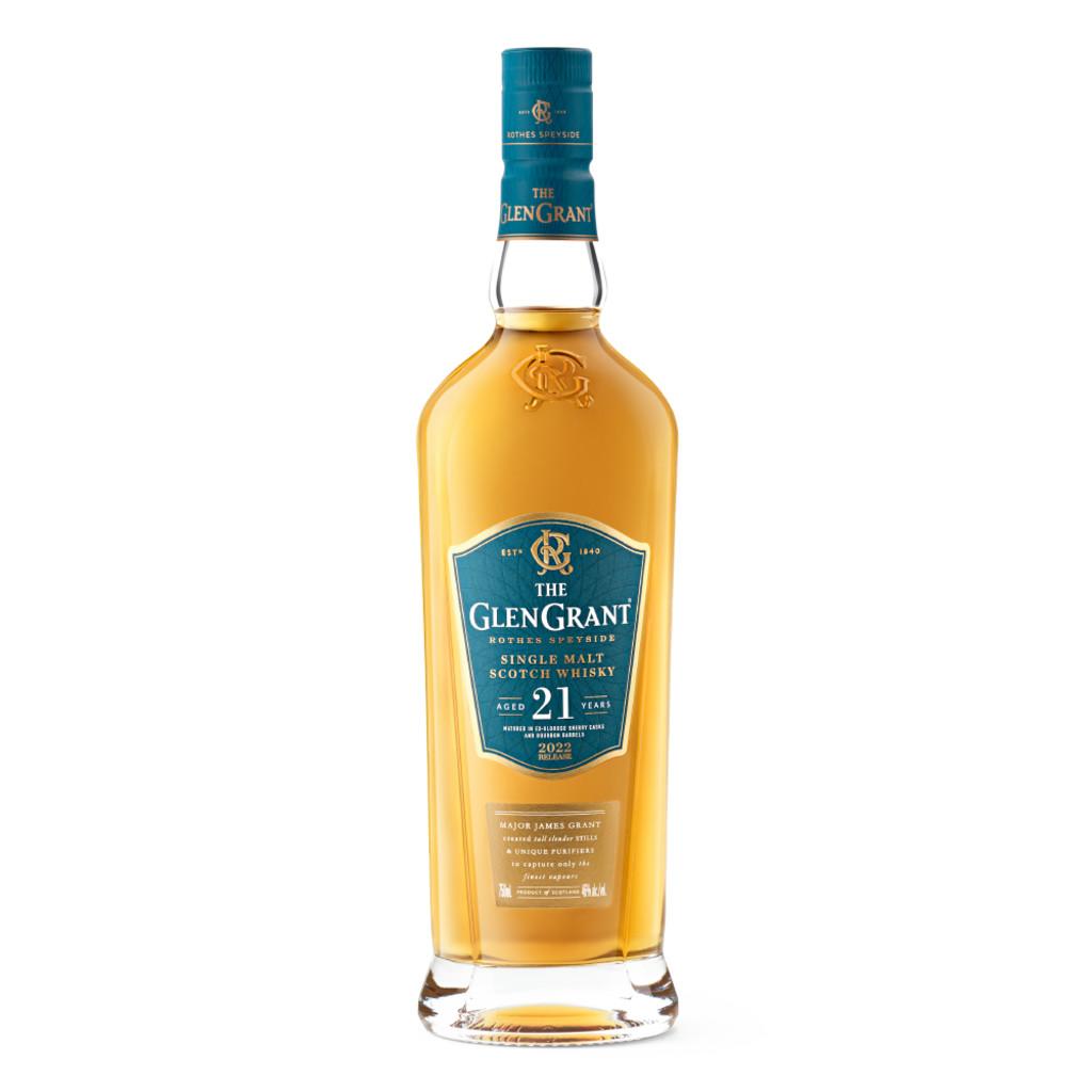 THE GLEN GRANT 21 YEAR OLD SINGLE MALT SCOTCH