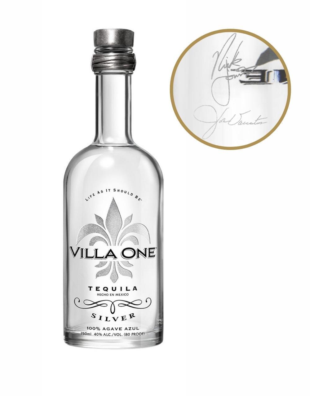 VILLA ONE SILVER TEQUILA WITH ENGRAVED SIGNATURES