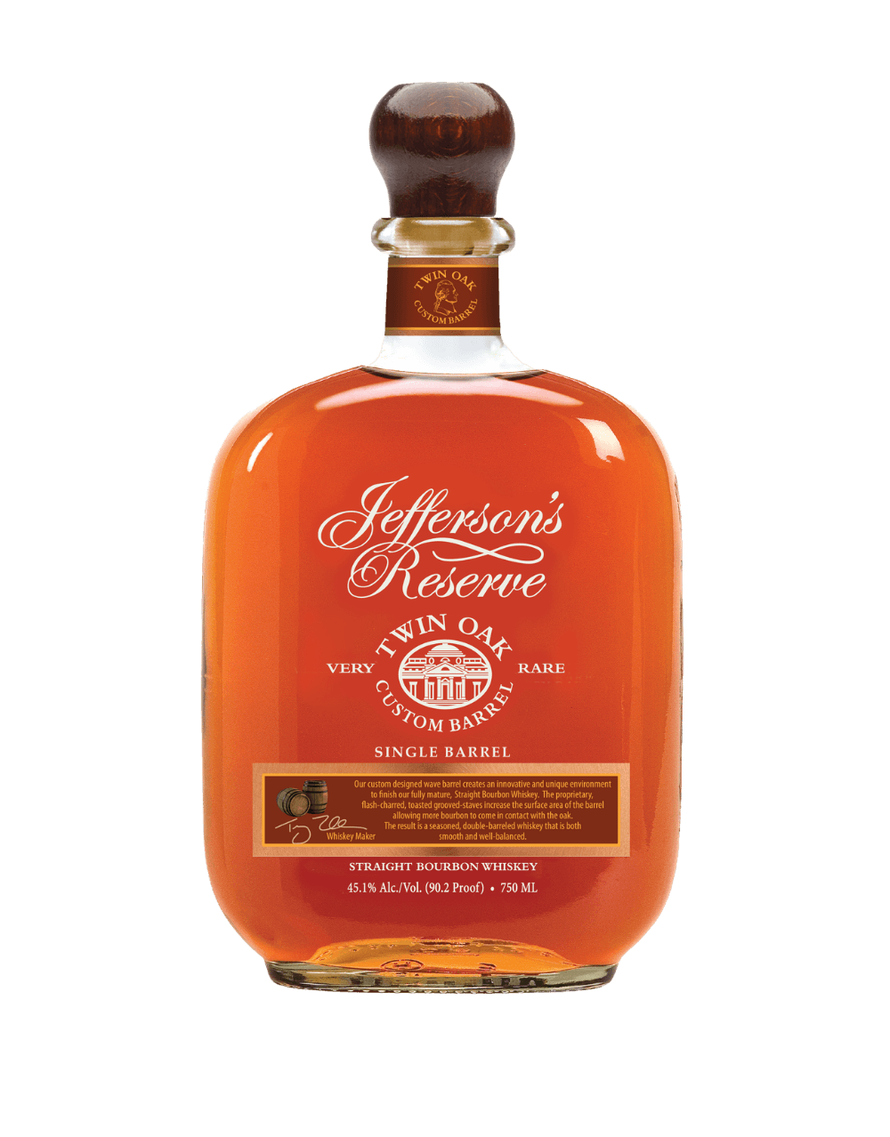 JEFFERSON'S TWIN OAK SINGLE BARREL BOURBON S1B8