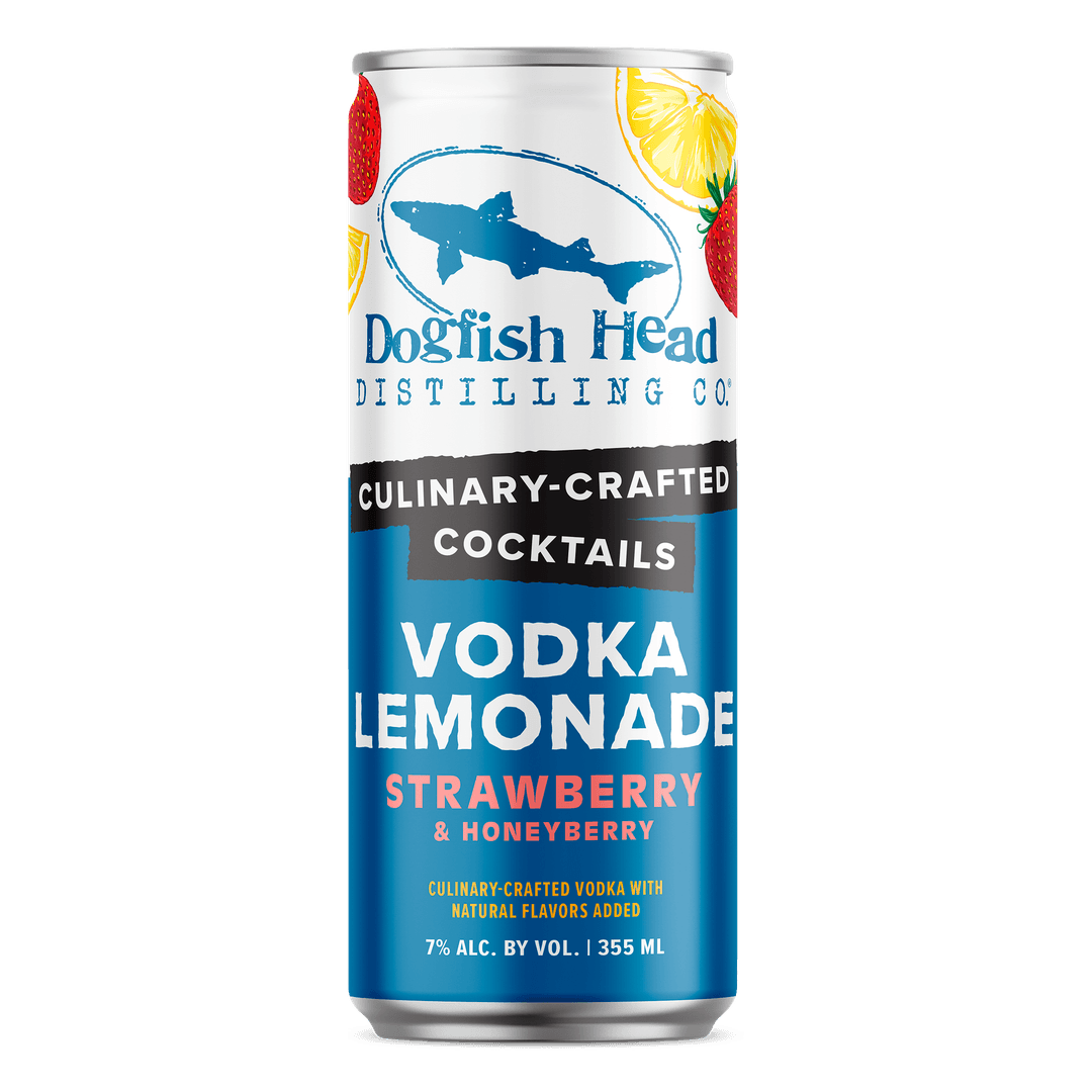 DOGFISH HEAD CULINARY-CRAFTED COCKTAILS STRAWBERRY & HONEYBERRY VODKA LEMONADE