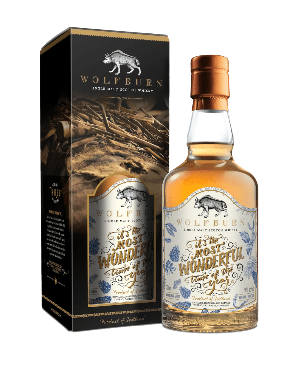 WOLFBURN 'IT'S THE MOST WONDERFUL TIME OF THE YEAR' SINGLE MALT SCOTCH