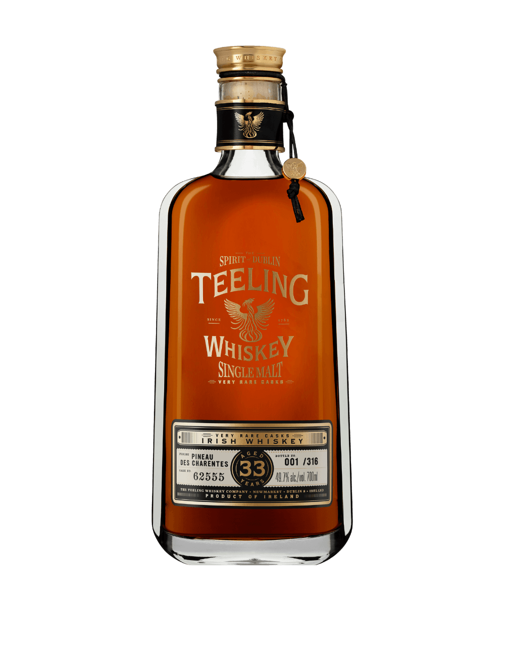 TEELING 33-YEAR-OLD SINGLE MALT IRISH WHISKEY PINEAU DES CHARENTES FINISH