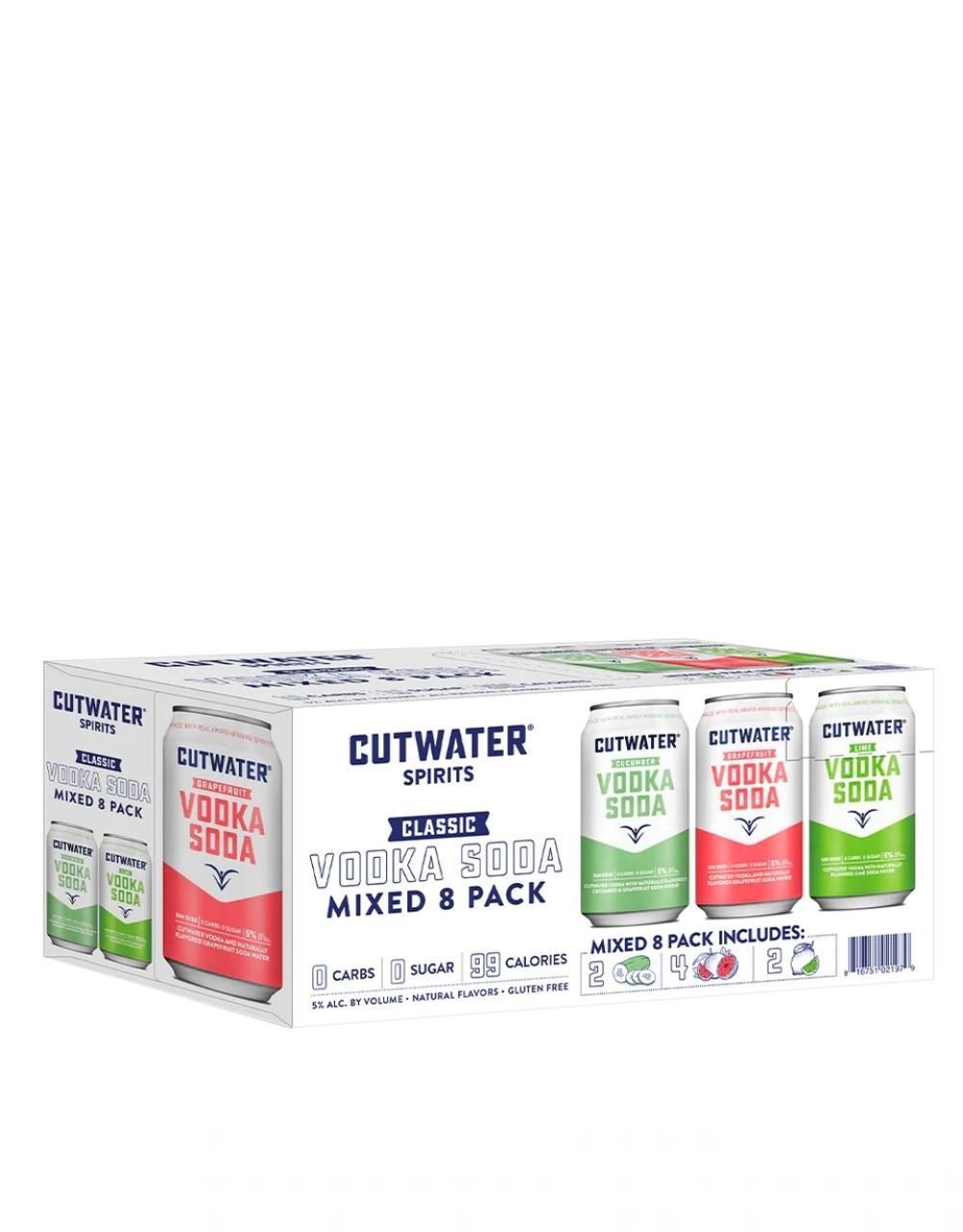 CUTWATER VODKA SODA MIXED 8 PACK