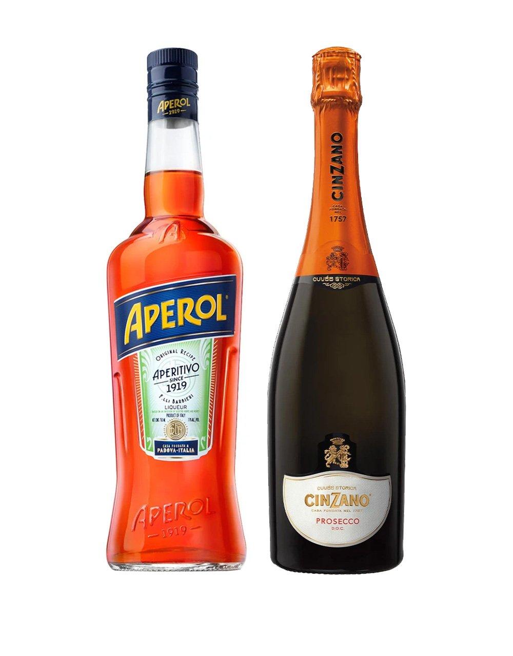 APEROL SPRITZ AND CINZANO SPARKLING WINE PROSECCO