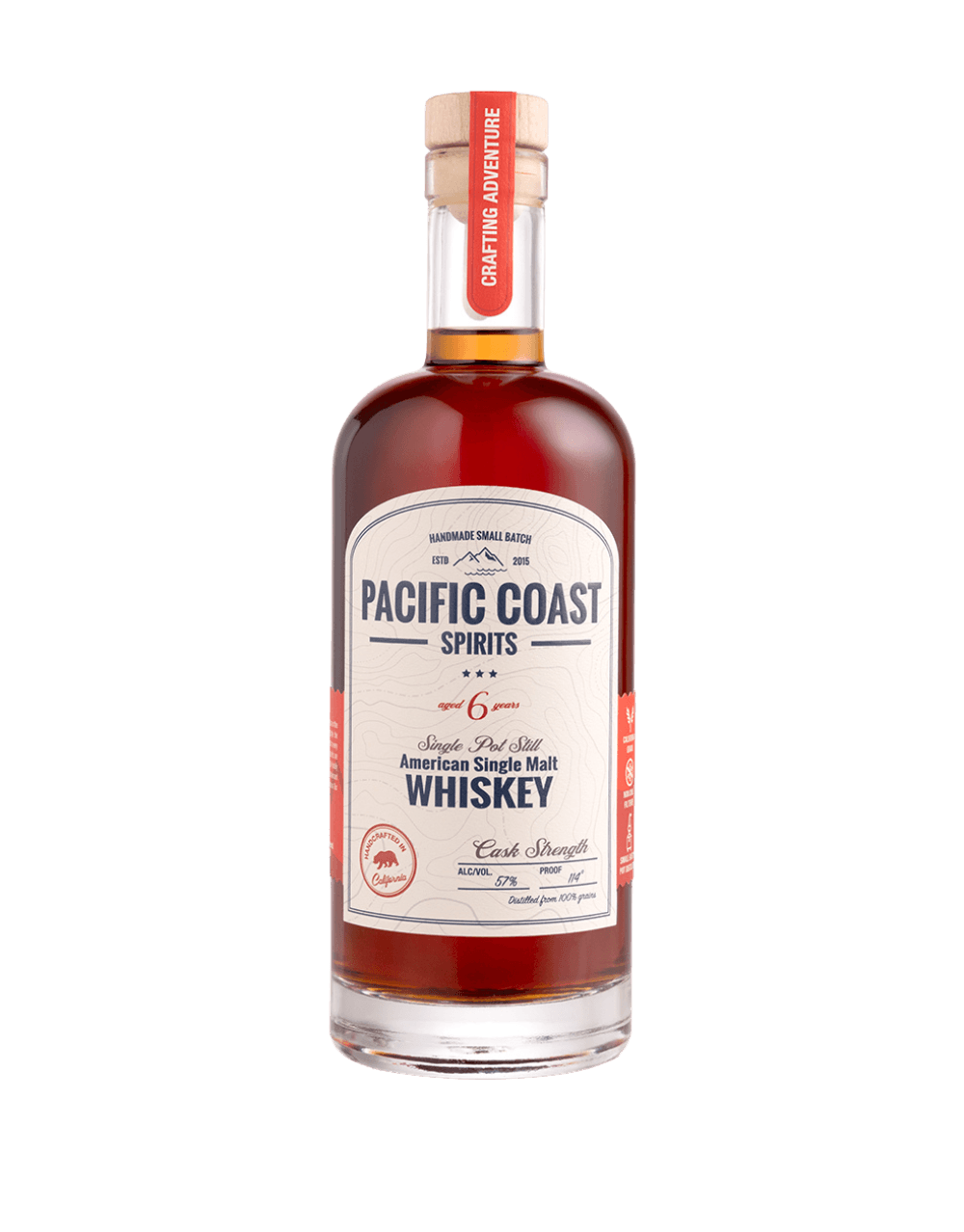 PACIFIC COAST AMERICAN SINGLE MALT WHISKEY - RED LABEL