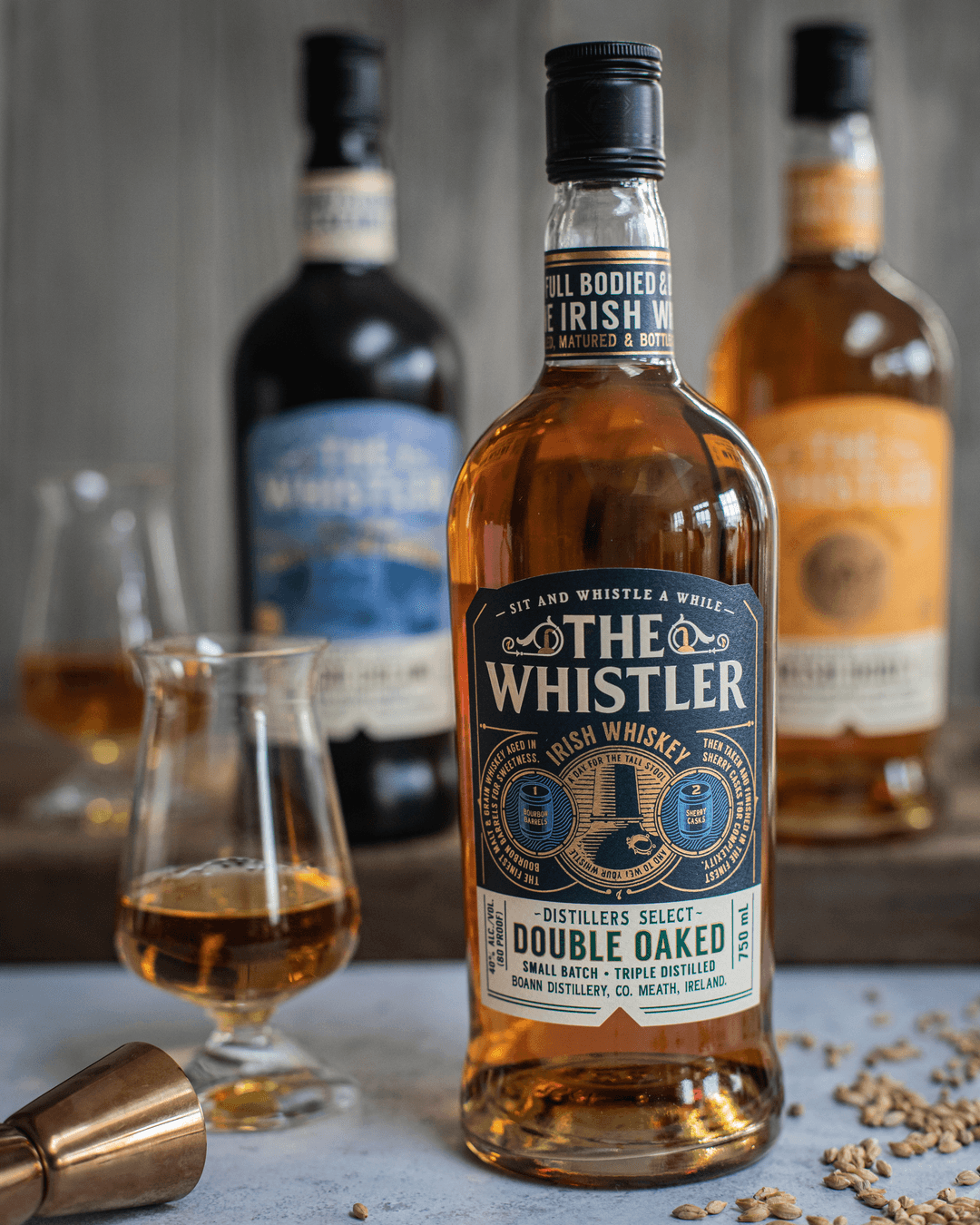 THE WHISTLER DOUBLE OAKED IRISH WHISKEY