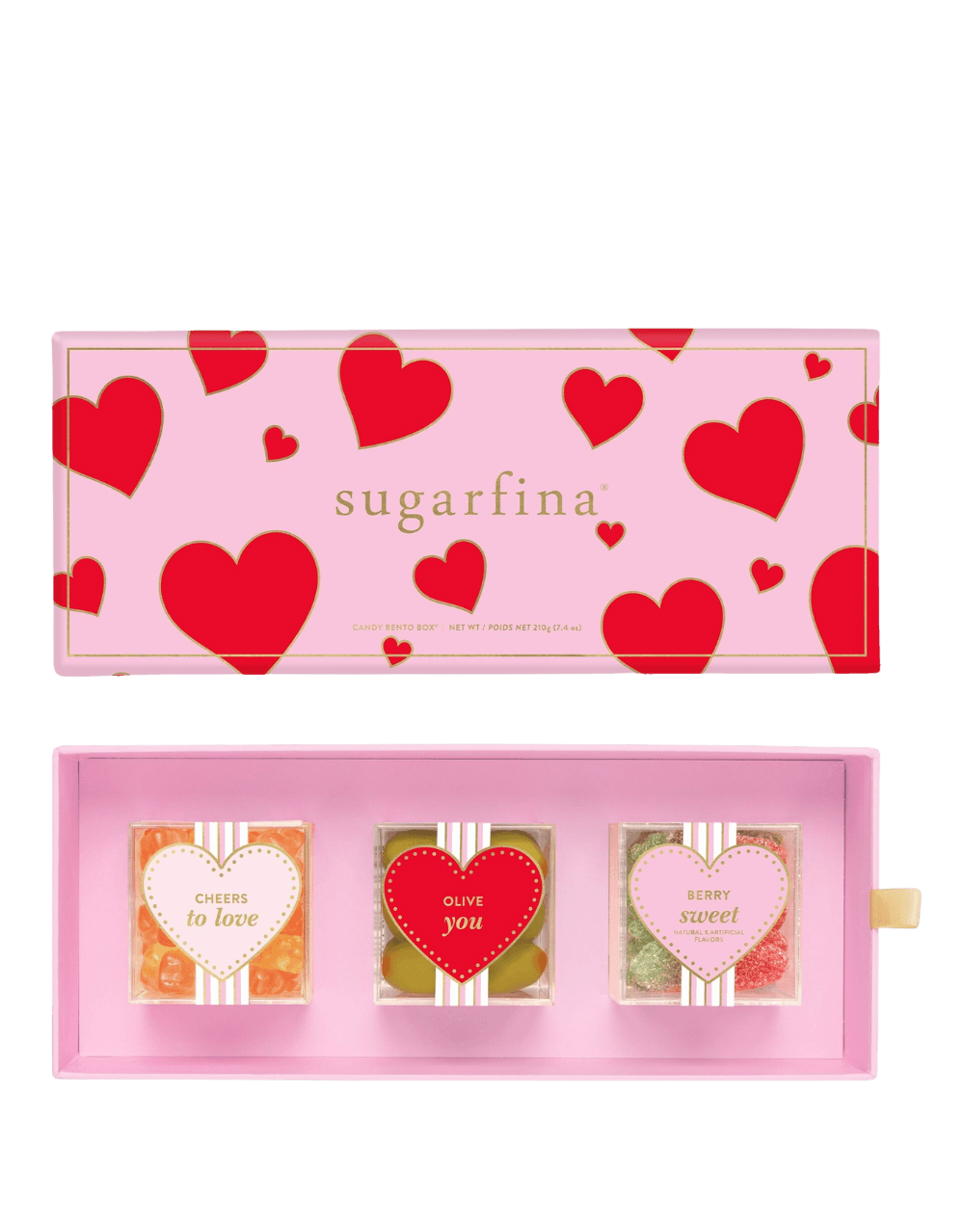 SUGARFINA VALENTINE'S DAY HEART 3 PIECE CANDY BENTO BOX