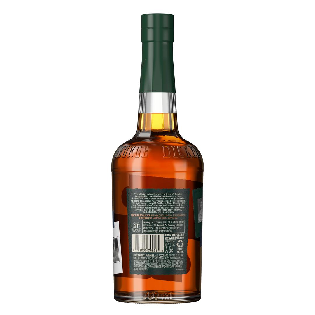 GEORGE DICKEL AND LEOPOLD BROTHERS COLLABORATION BLEND RYE WHISKY