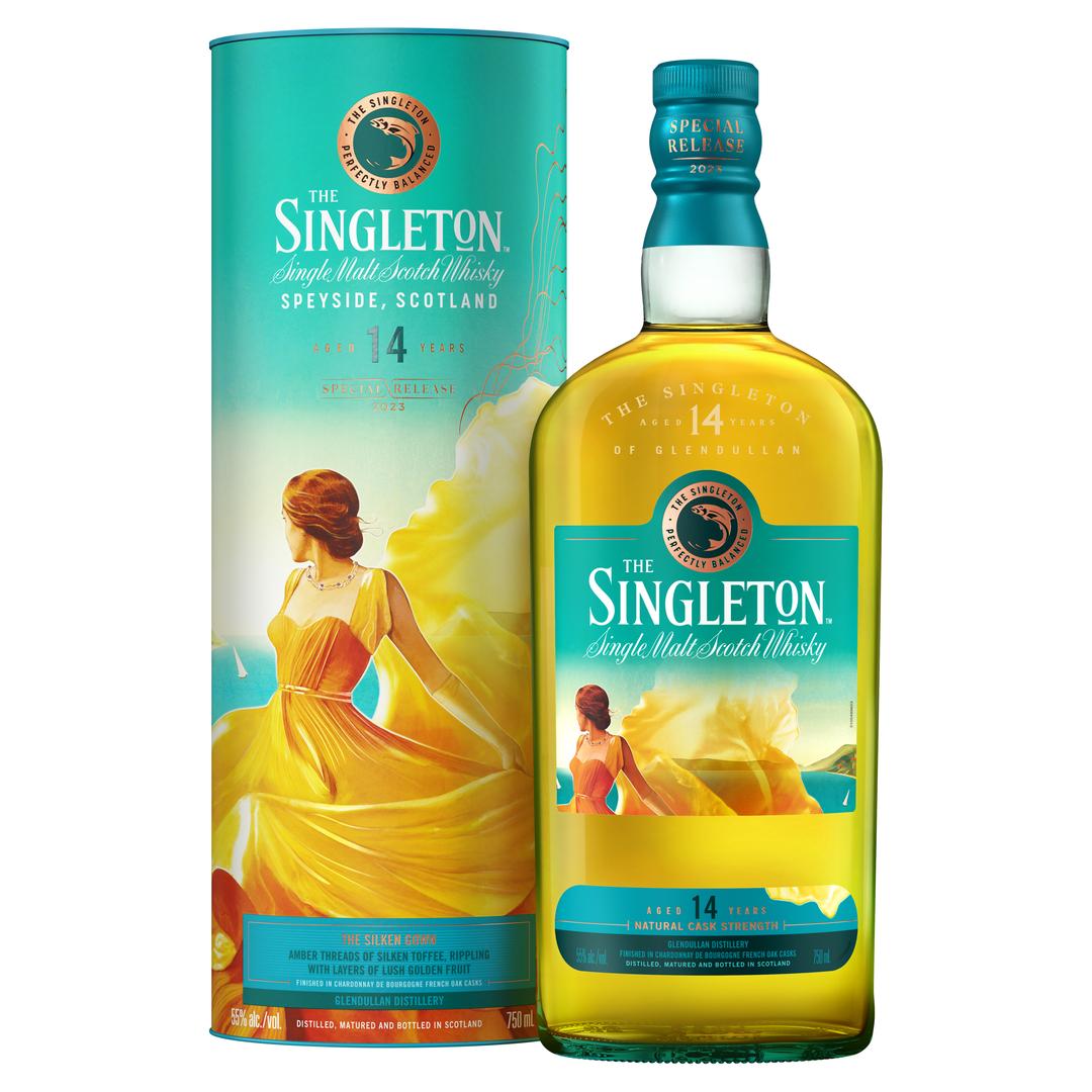 THE SINGLETON OF GLENDULLAN THE SILKEN GOWN 14 YEAR OLD SINGLE MALT SCOTCH WHISKY