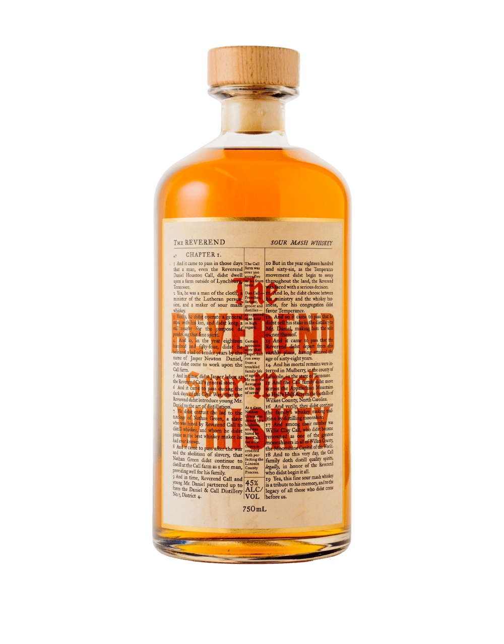 THE REVEREND SOUR MASH WHISKEY