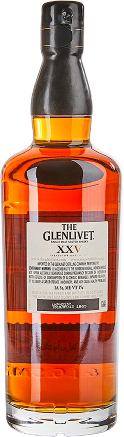 THE GLENLIVET 25 YEAR OLD SINGLE MALT SCOTCH WHISKY