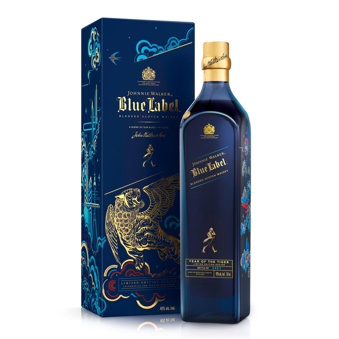 JOHNNIE WALKER BLUE LABEL BLENDED SCOTCH WHISKY, LIMITED EDITION YEAR OF THE TIGER