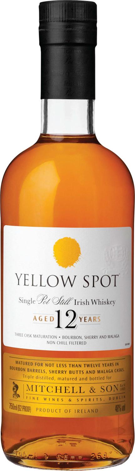 YELLOW SPOT SINGLE POT STILL 12 YEAR OLD IRISH WHISKEY