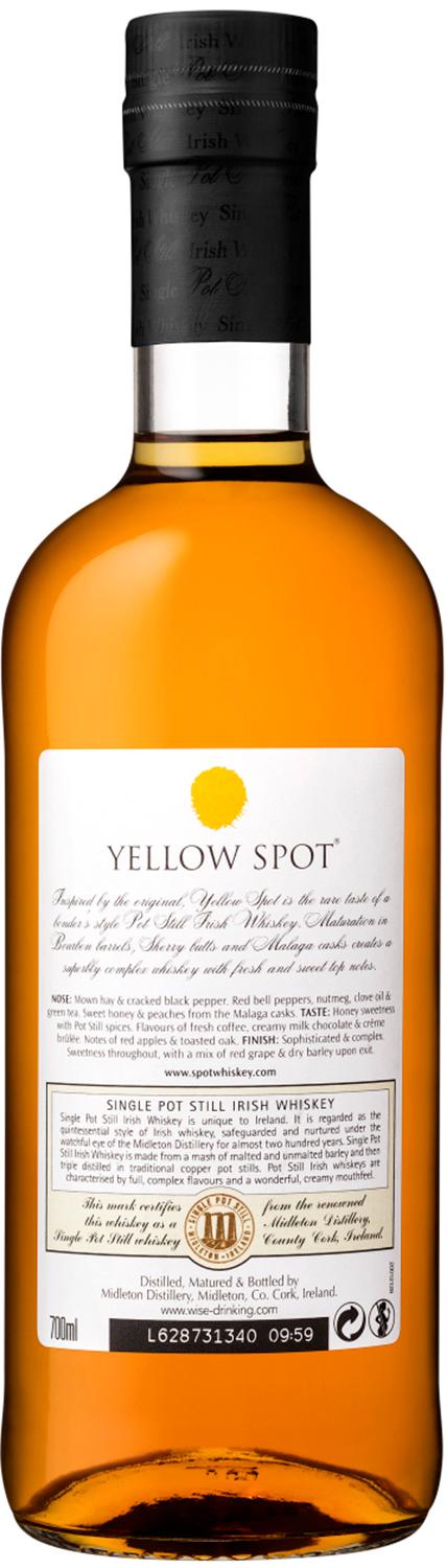 YELLOW SPOT SINGLE POT STILL 12 YEAR OLD IRISH WHISKEY