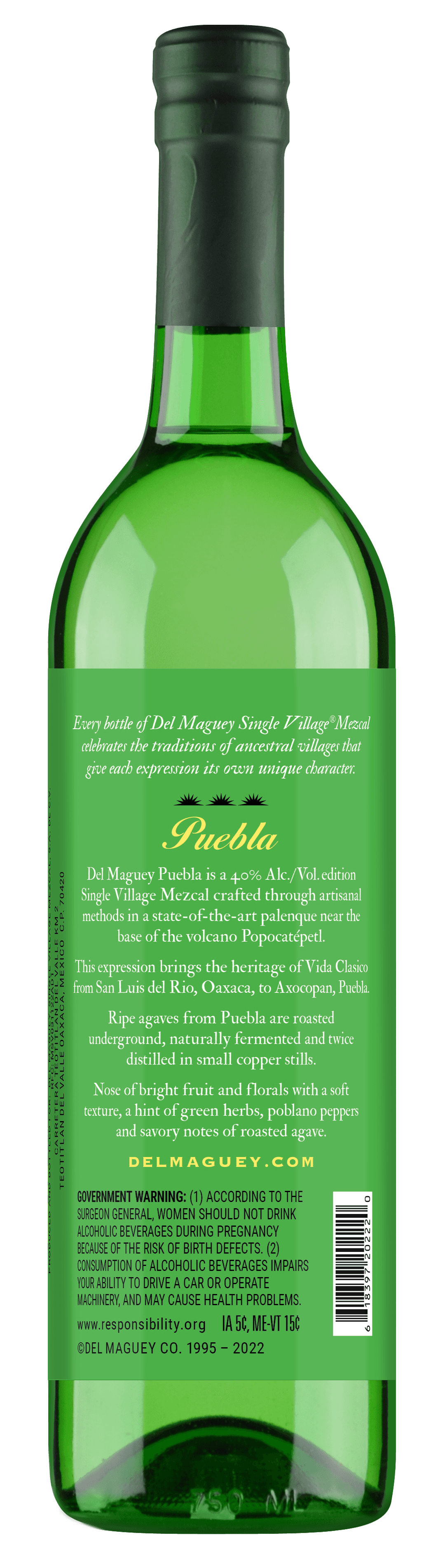 DEL MAGUEY PUEBLA MEZCAL