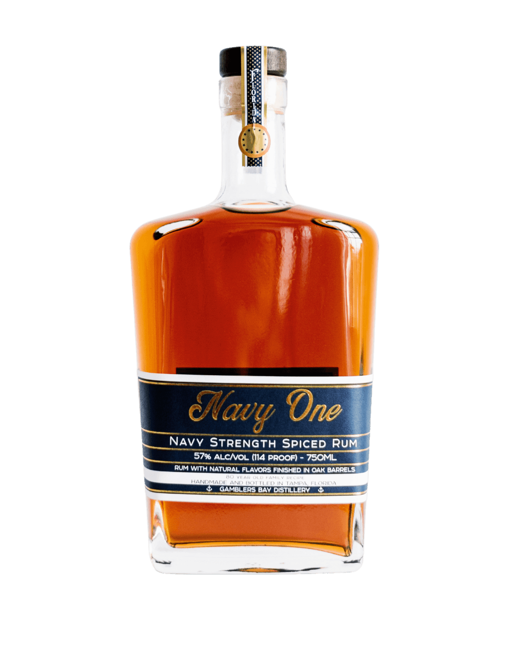 GAMBLERS BAY DISTILLERY NAVY ONE NAVY STRENGTH RUM