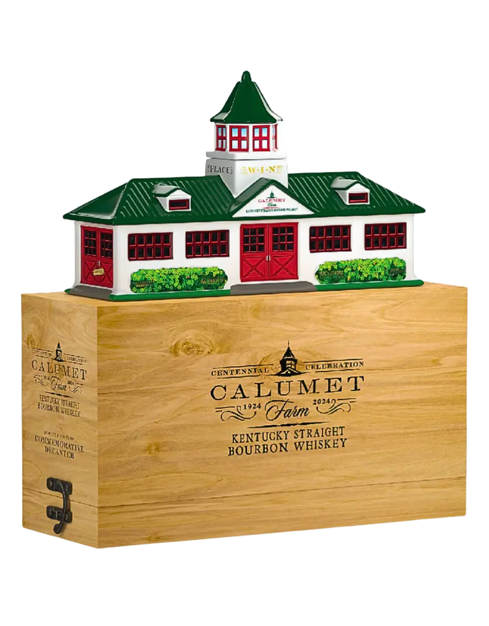 CALUMET FARM 100TH ANNIVERSARY CERAMIC DECANTER BOURBON WHISKEY