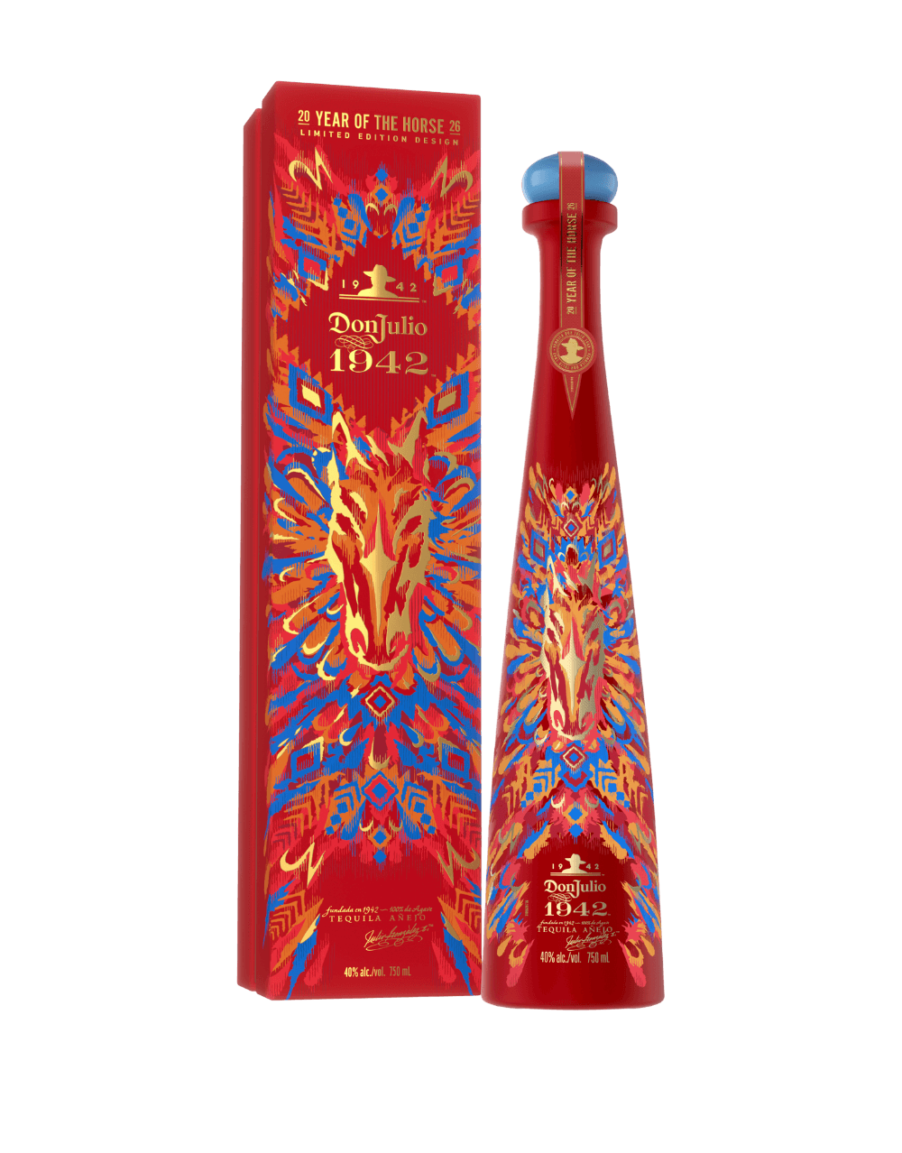 LIMITED TEQUILA DON JULIO 1942 YEAR OF THE HORSE LUNAR NEW YEAR EDITION