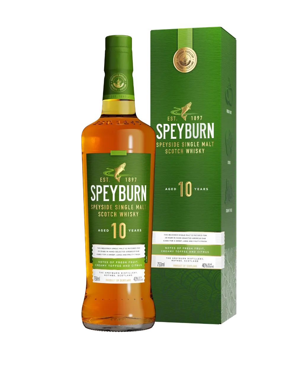SPEYBURN SINGLE MALT SCOTCH 10 YEAR OLD