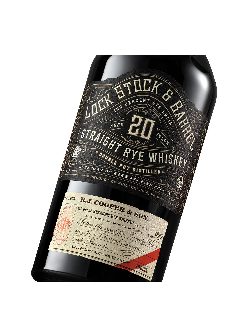 LOCK STOCK BARREL 20 YEAR STRAIGHT RYE WHISKEY