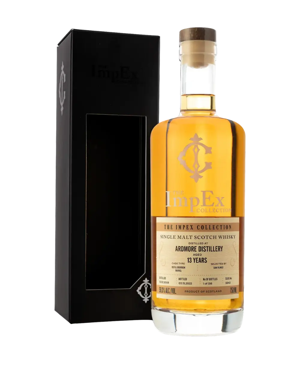 THE IMPEX COLLECTION 2008 13 YEAR OLD ARDMORE SINGLE CASK #5943