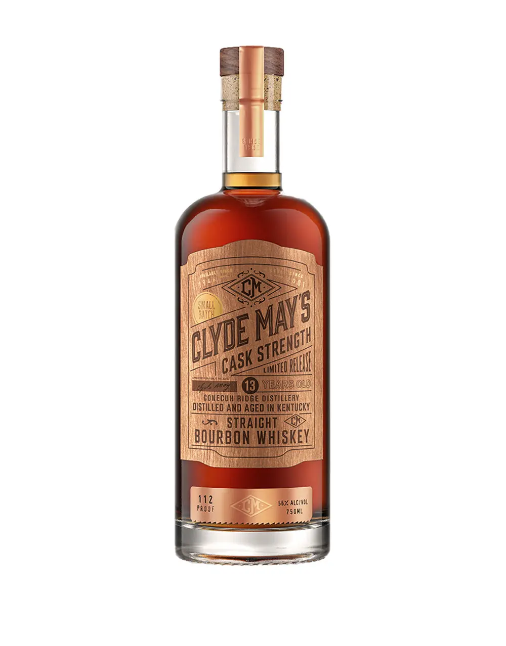 CLYDE MAY'S CASK STRENGTH STRAIGHT BOURBON 13 YEAR OLD