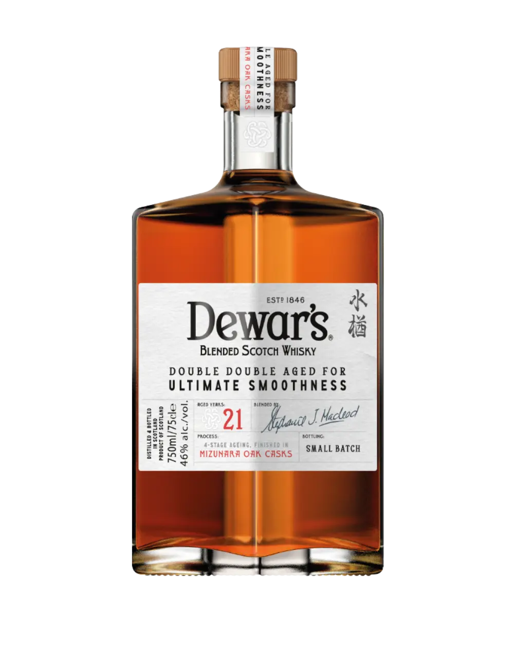 DEWAR'S DOUBLE DOUBLE 21 YEAR OLD MIZUNARA SCOTCH WHISKY
